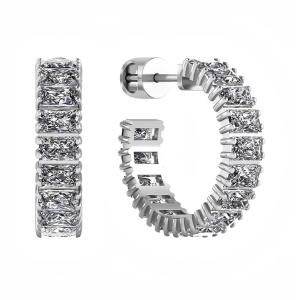 Серьги из серебра 925 пробы с фианитом COUPLE STUDIO 20104300_Baguette