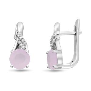 Серьги из серебра 925 пробы с кварцем EVORA 655457