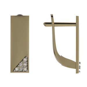 Серьги из золота 585 пробы с фианитом DINASTIA 017082-3101