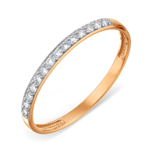 Кольцо из золота 585 пробы с фианитом KARATOV Т14701А611