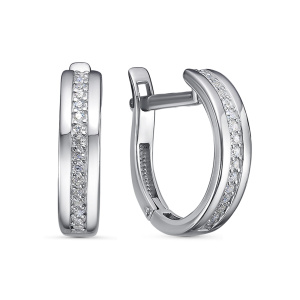 Серьги из серебра 925 пробы с фианитом DEL'TA с1201374