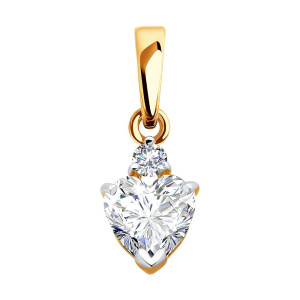 Кулон из золота 585 пробы с фианитом SOKOLOV 036644