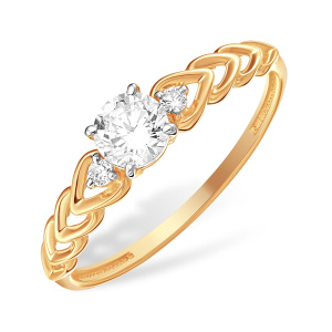 Кольцо из золота 585 пробы с фианитом EFREMOV К13219860