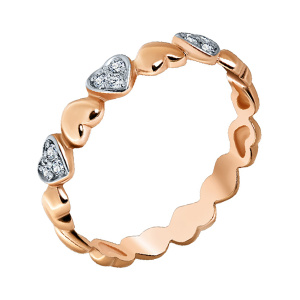 Кольцо из золота 585 пробы с фианитом АЛЕКСАНДРА ЮЗ к815-01