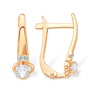 Серьги из золота 585 пробы с фианитом EFREMOV С13220748