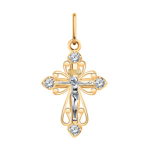 Кулон из золота 585 пробы с фианитом ATOLL 3380