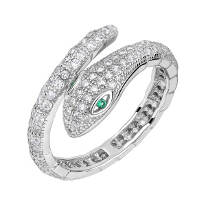 Кольцо из серебра 925 пробы с фианитом JUVEDEL КЛ-4857М