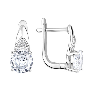 Серьги из серебра 925 пробы с фианитом JUVEDEL СЛ-5500