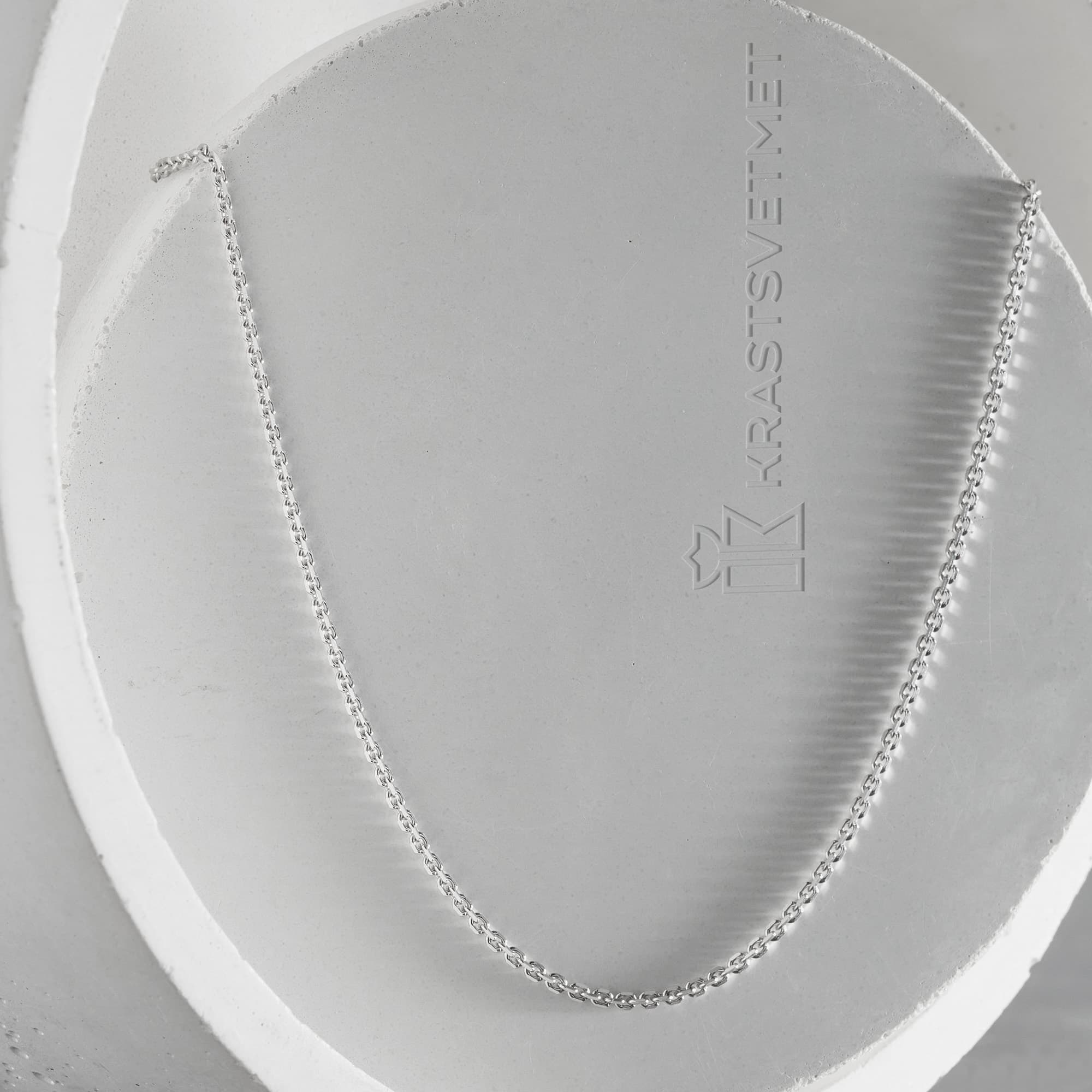 Цепь из серебра 925 пробы KRASTSVETMET НЦ 22-053Ю-3 d.0,60 Серебро 925 пр.