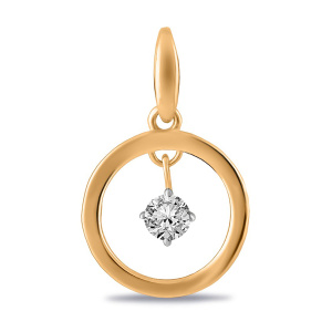 Кулон из золота 585 пробы с фианитом SANIS 01-315228