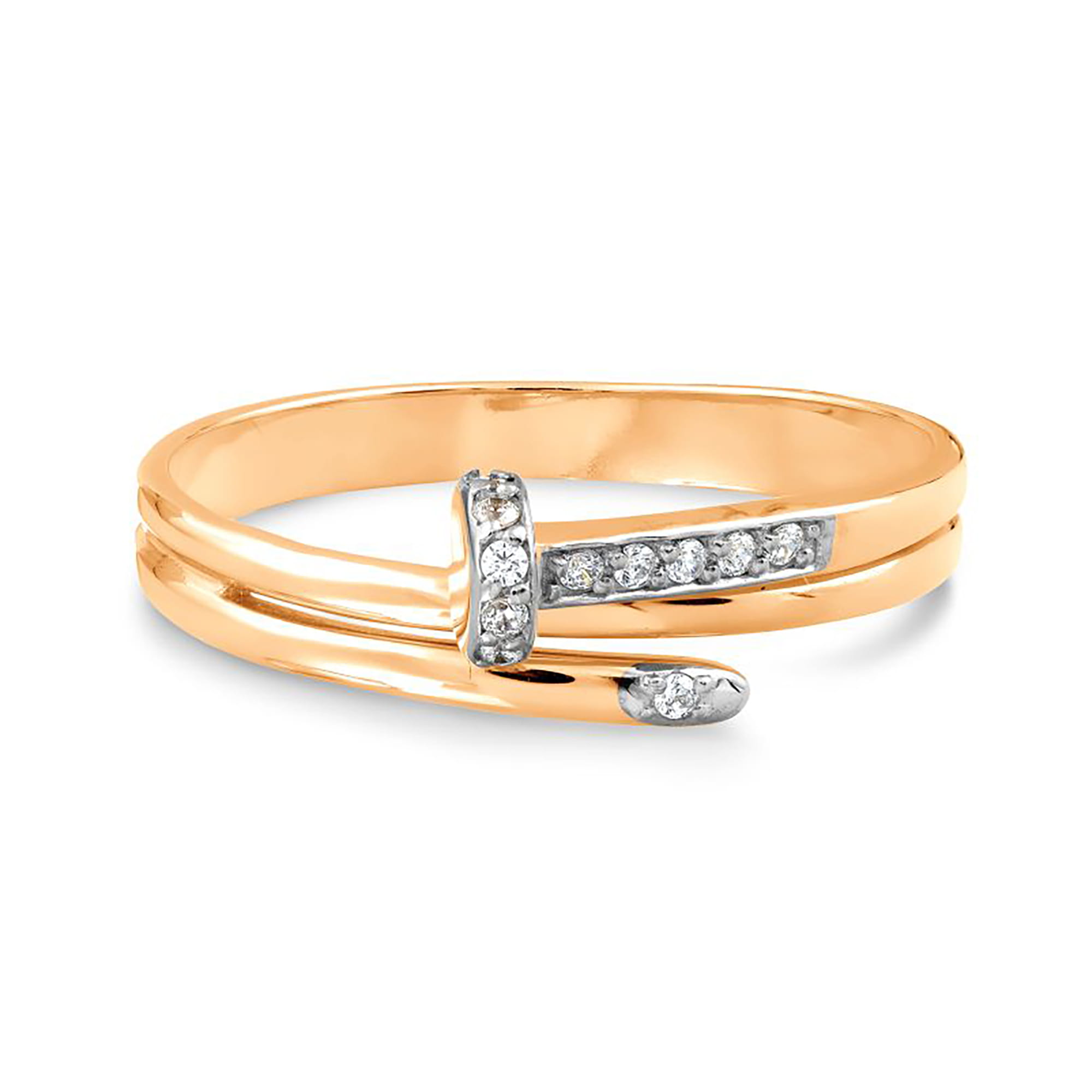 Кольцо из золота 585 пробы с фианитом KARATOV Т142017343 