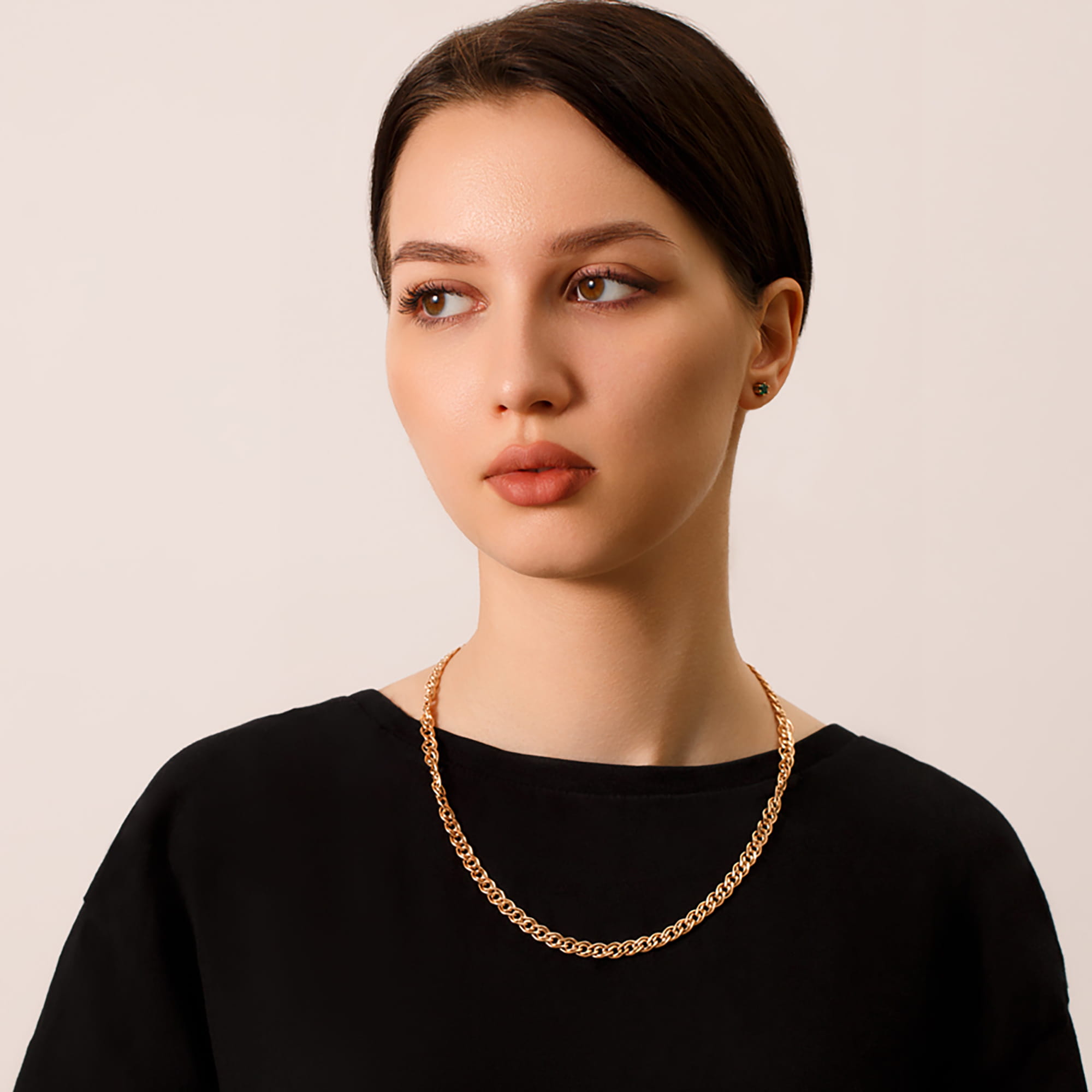 Цепь из золота 585 пробы KRASTSVETMET НЦ 12-200ПГ d 1.00 Золото 585 пр.