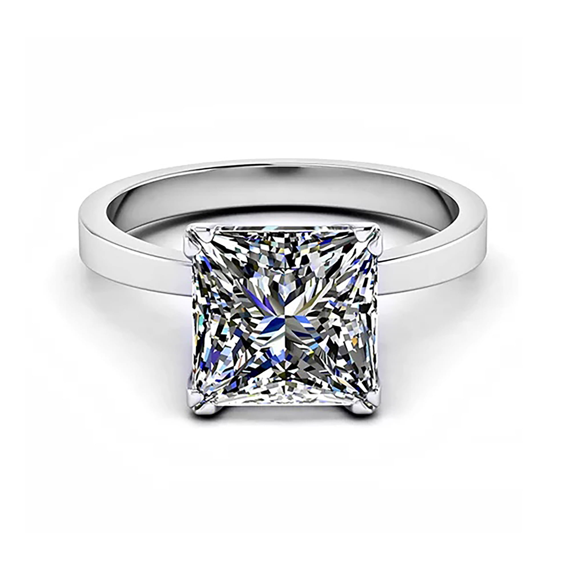 Кольцо из серебра 925 пробы с фианитом COUPLE STUDIO 10304150-11_Princess Серебро 925 пр.