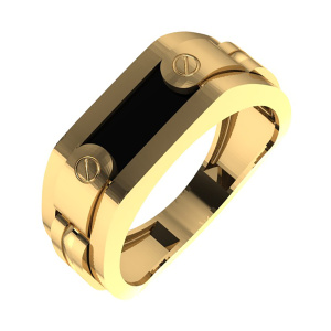 Печатка из золота 585 пробы с ониксом SANIS 08-540161