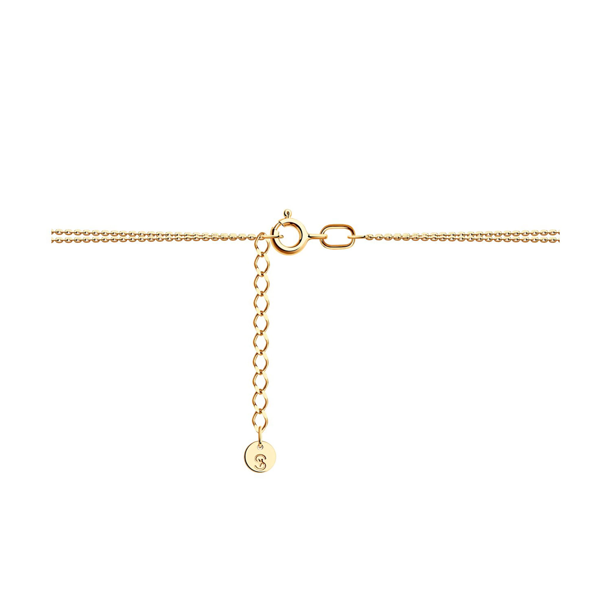 Браслет из золота 585 пробы с фианитом SOKOLOV 051368 Золото 585 пр.