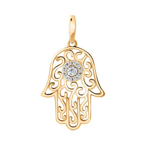 Кулон из золота 585 пробы с фианитом SANIS 01-315804
