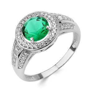 Кольцо из серебра 925 пробы с кристаллом АЛМАЗ-ХОЛДИНГ 398700G018л-4