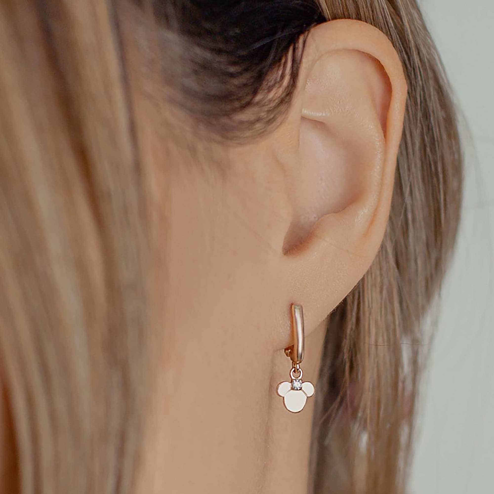 Серьги из золота 585 пробы с фианитом ATOLL 22062 Золото 585 пр.