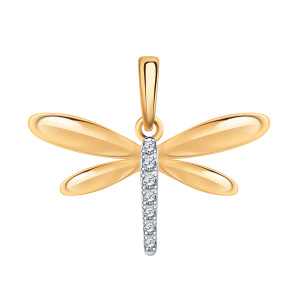 Кулон из золота 585 пробы с фианитом ATOLL 50325