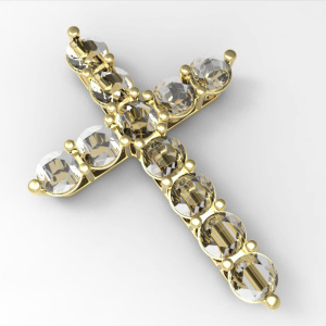 Кулон из золота 585 пробы с фианитом DINASTIA 100358-1102