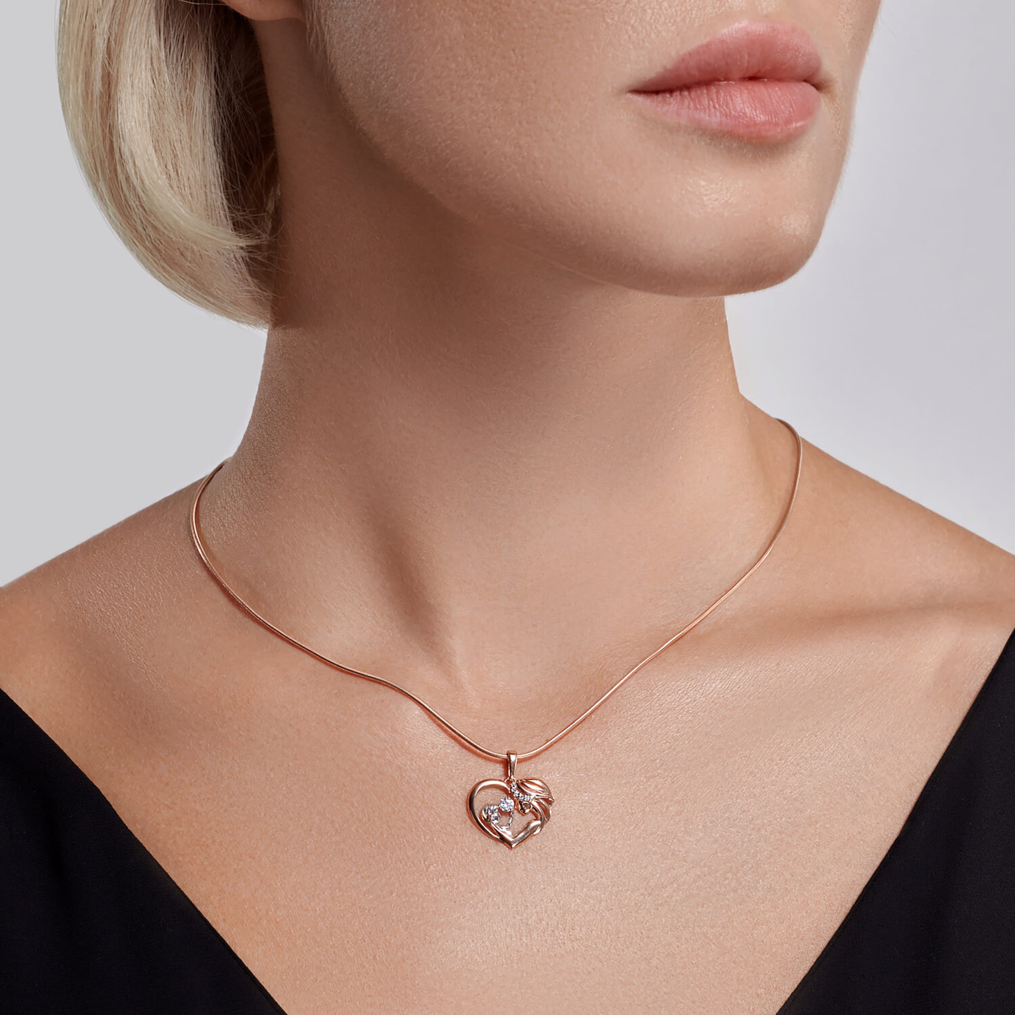 Кулон из золота 585 пробы с фианитом SOKOLOV 51-130-02018-1 Золото 585 пр.