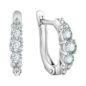 Серьги из серебра 925 пробы с фианитом TALANT 10-72-0001-29336