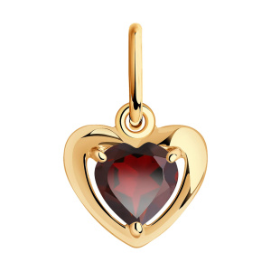 Кулон из золота 585 пробы с гранатом SOKOLOV 732196