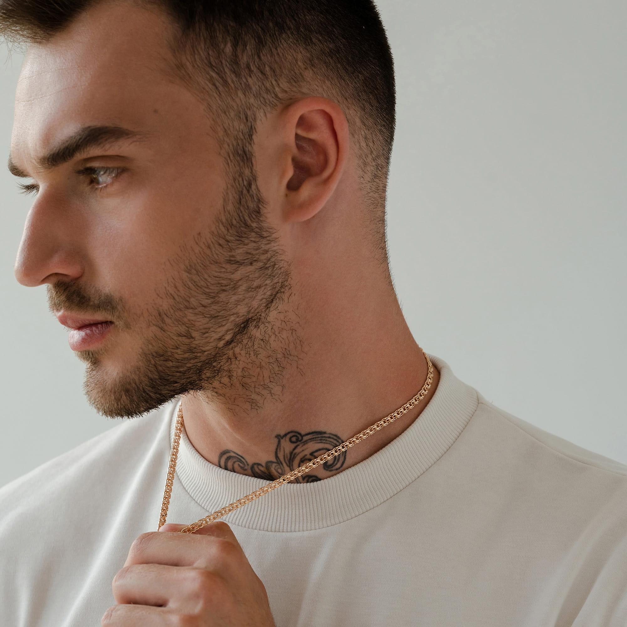 Цепь из золота 585 пробы KRASTSVETMET НЦ 12-316ПГ d.0.70 Золото 585 пр.