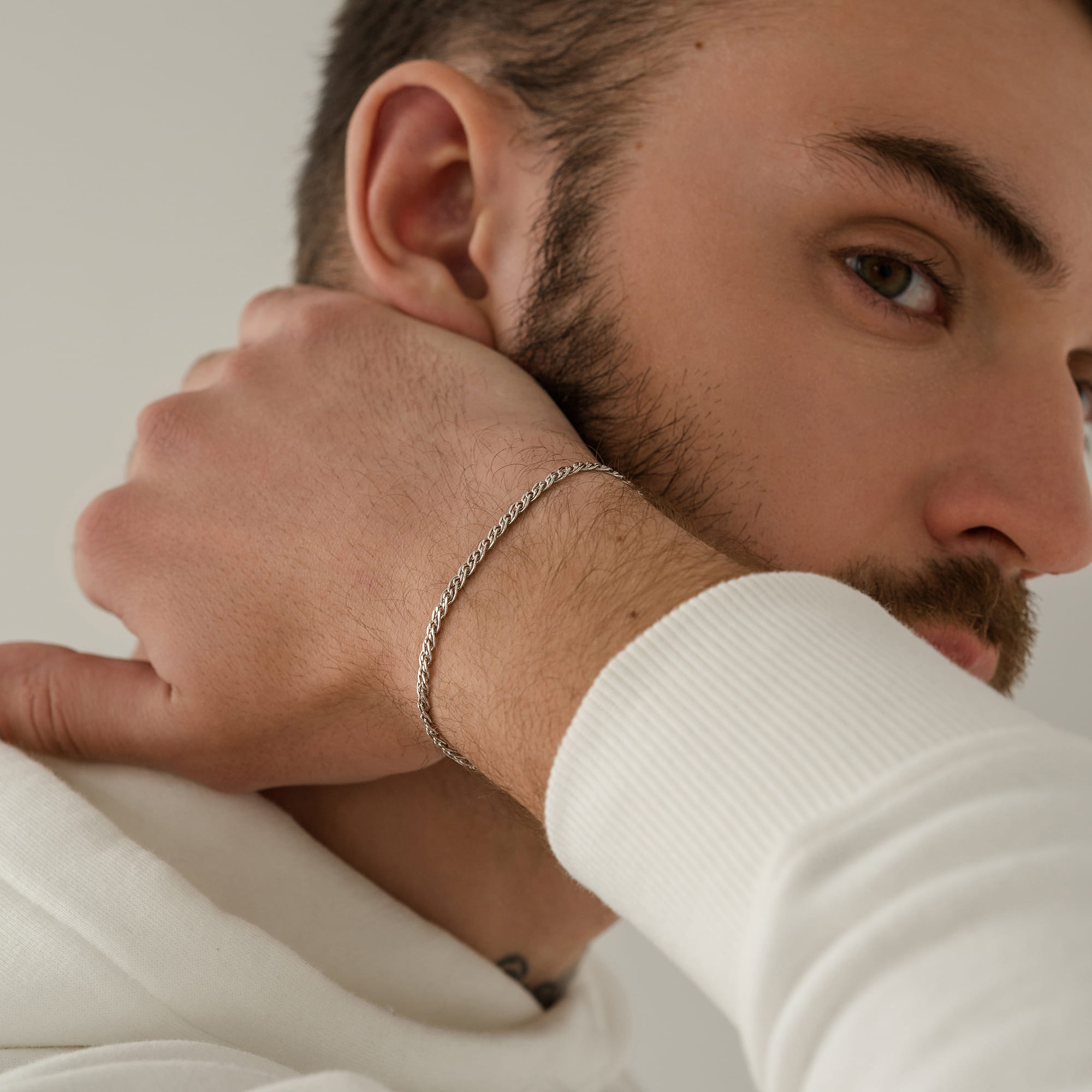 Браслет из серебра 925 пробы KRASTSVETMET НБ 22-200Ю-3 d.0.70 Серебро 925 пр.