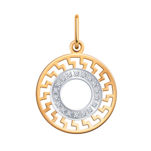 Кулон из золота 585 пробы с фианитом ATOLL 50295