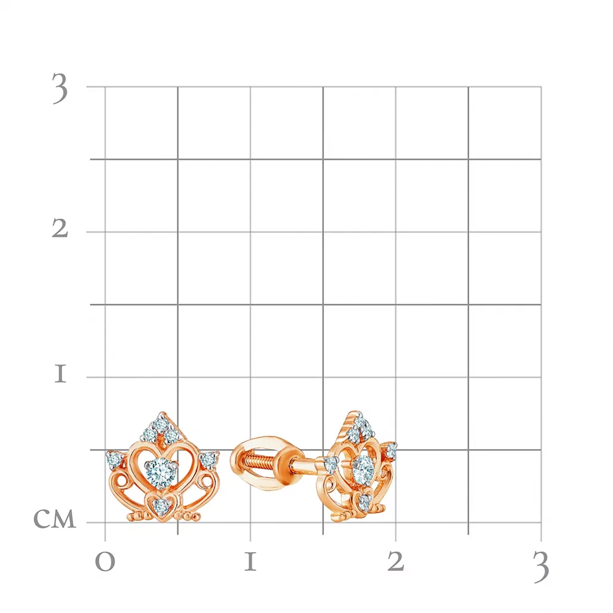 Серьги из золота 585 пробы TALANT 12-02-0001-24039 