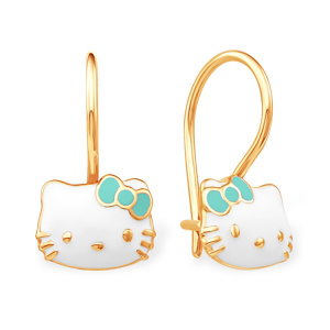 Серьги из золота 585 пробы с фианитом EFREMOV С10920199