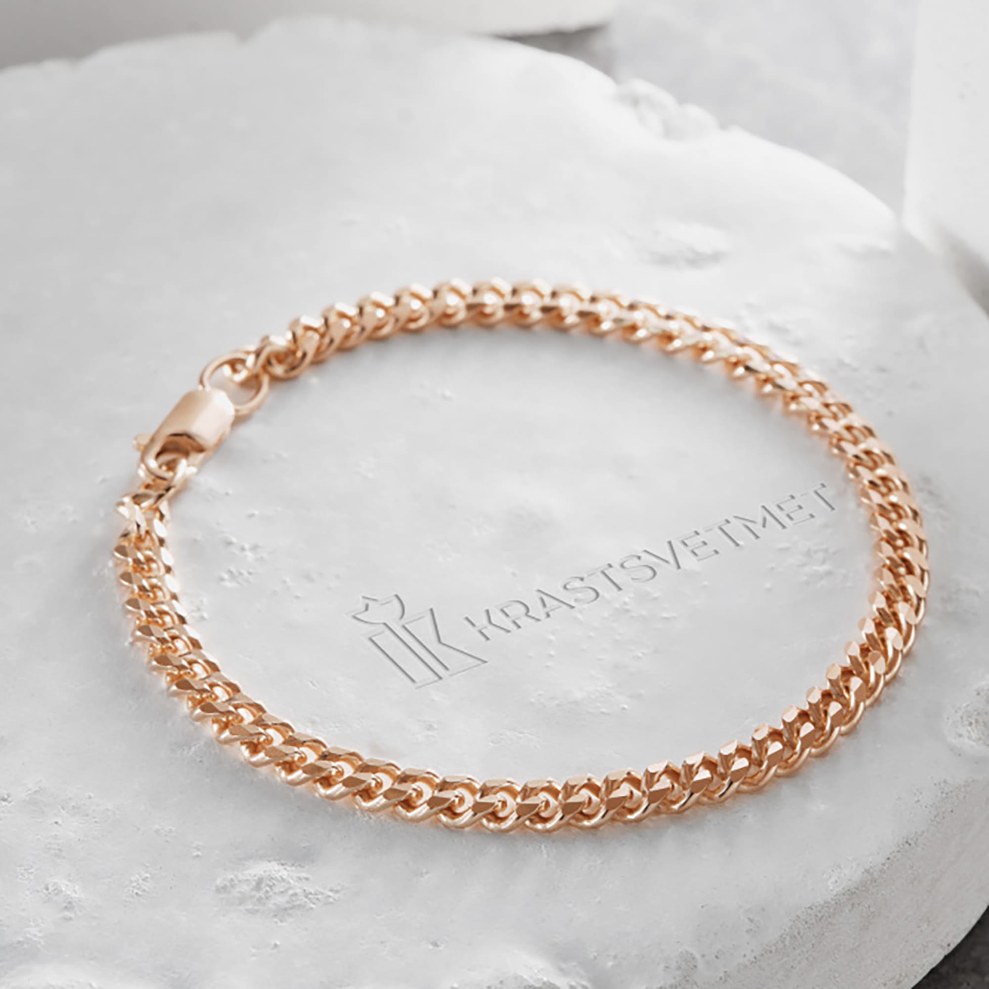 Браслет из золота 585 пробы KRASTSVETMET НБ 12-002ПГ d.1.80 Золото 585 пр.