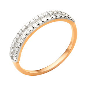 Кольцо из золота 585 пробы с фианитом DINASTIA 000511-1102