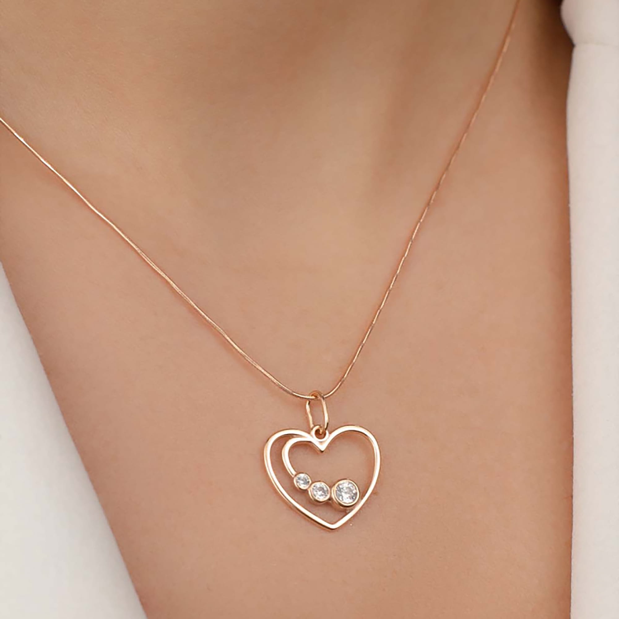 Кулон из золота 585 пробы с фианитом ATOLL 50102 Золото 585 пр.