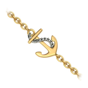 Браслет из золота 585 пробы с фианитом SANIS 00-714959