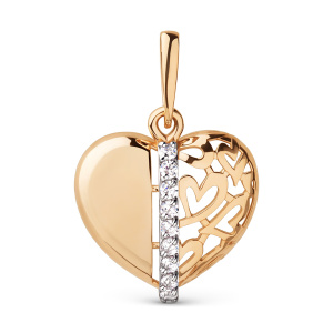 Кулон из золота 585 пробы с фианитом DINASTIA 106528-1102