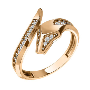 Кольцо из золота 585 пробы с фианитом SANIS 01-119085