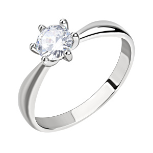 Кольцо из серебра 925 пробы с фианитом JUVEDEL КЛ-5513