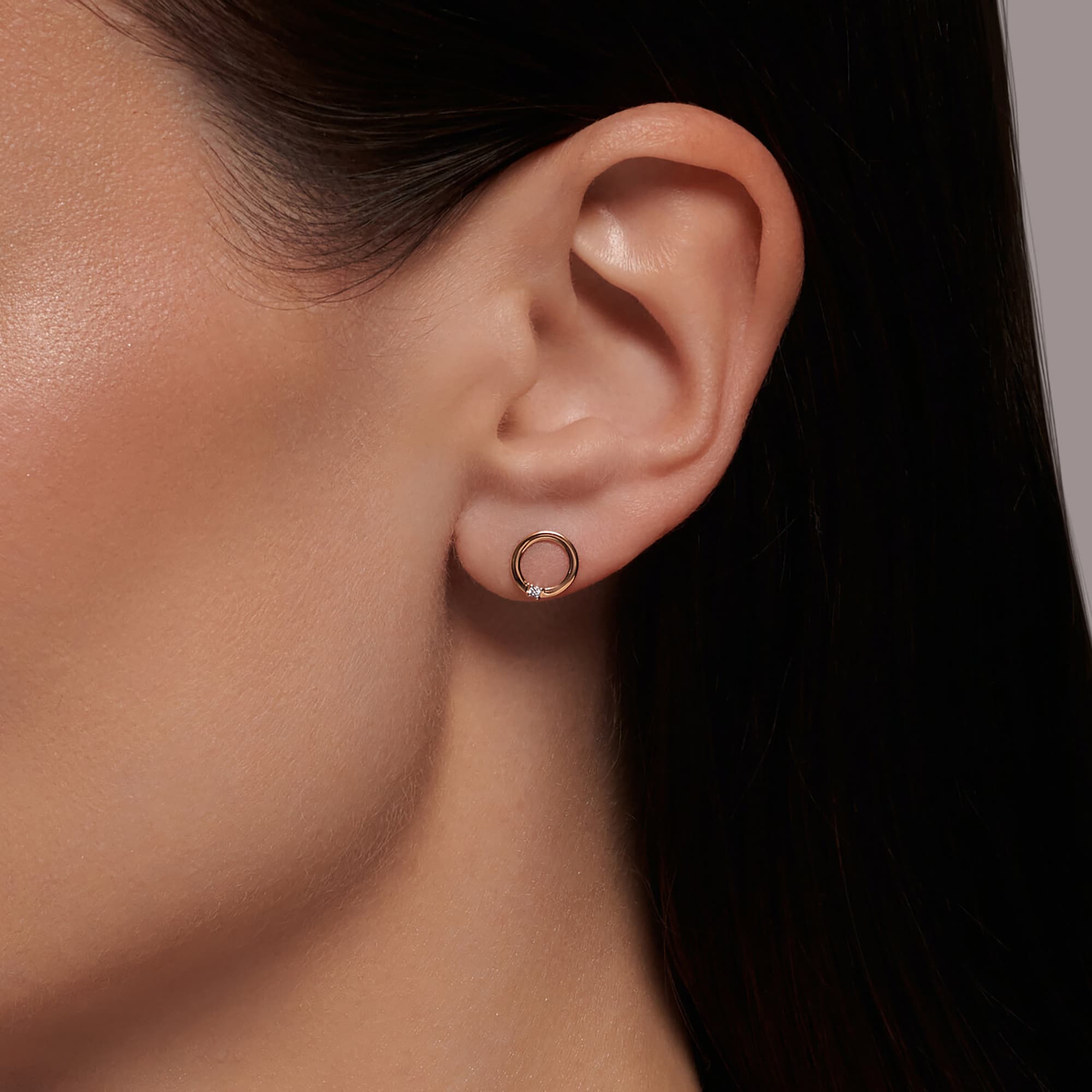 Серьги из золота 585 пробы с фианитом SOKOLOV 029499 Золото 585 пр.