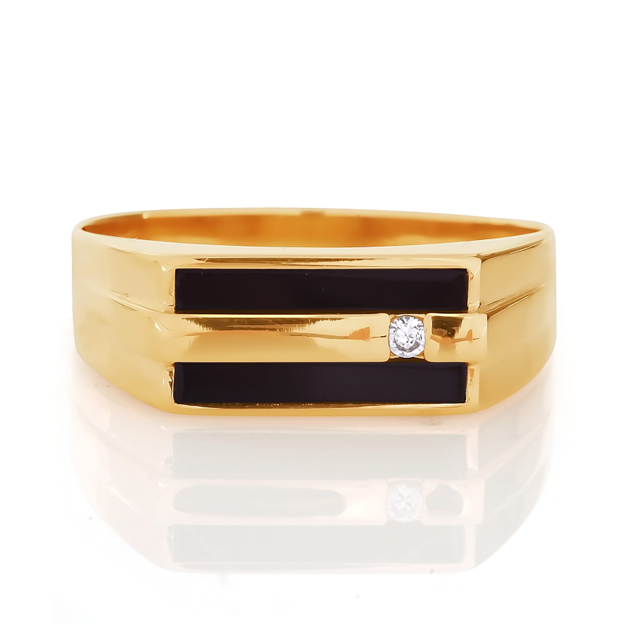 Печатка из золота 585 пробы с ониксом KARATOV Т102046019 