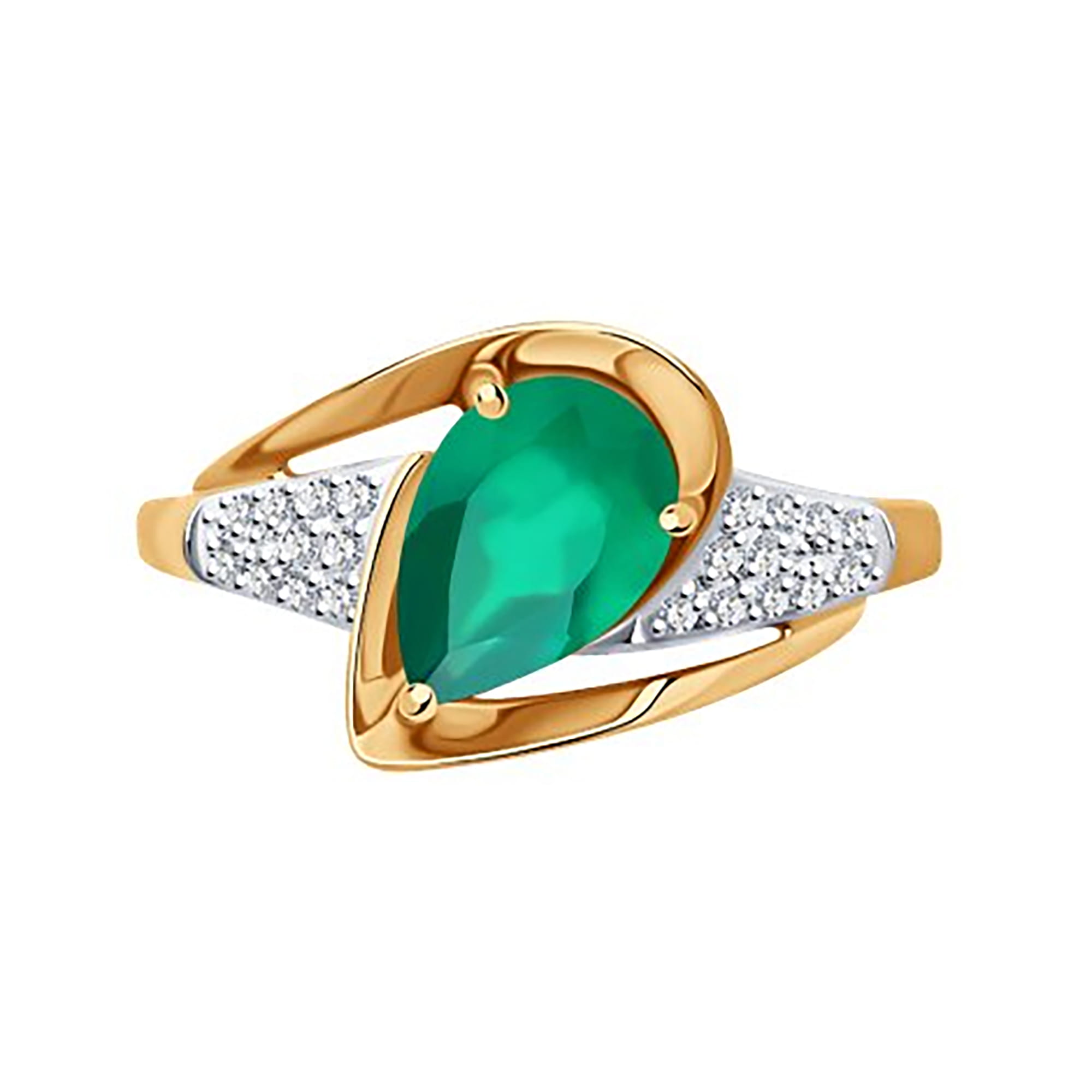 Кольцо из золота 585 пробы с агатом SOKOLOV 51-310-00149-1 Золото 585 пр.