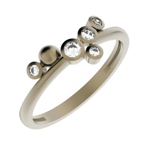 Кольцо из золота 585 пробы с фианитом DINASTIA 017581-1102