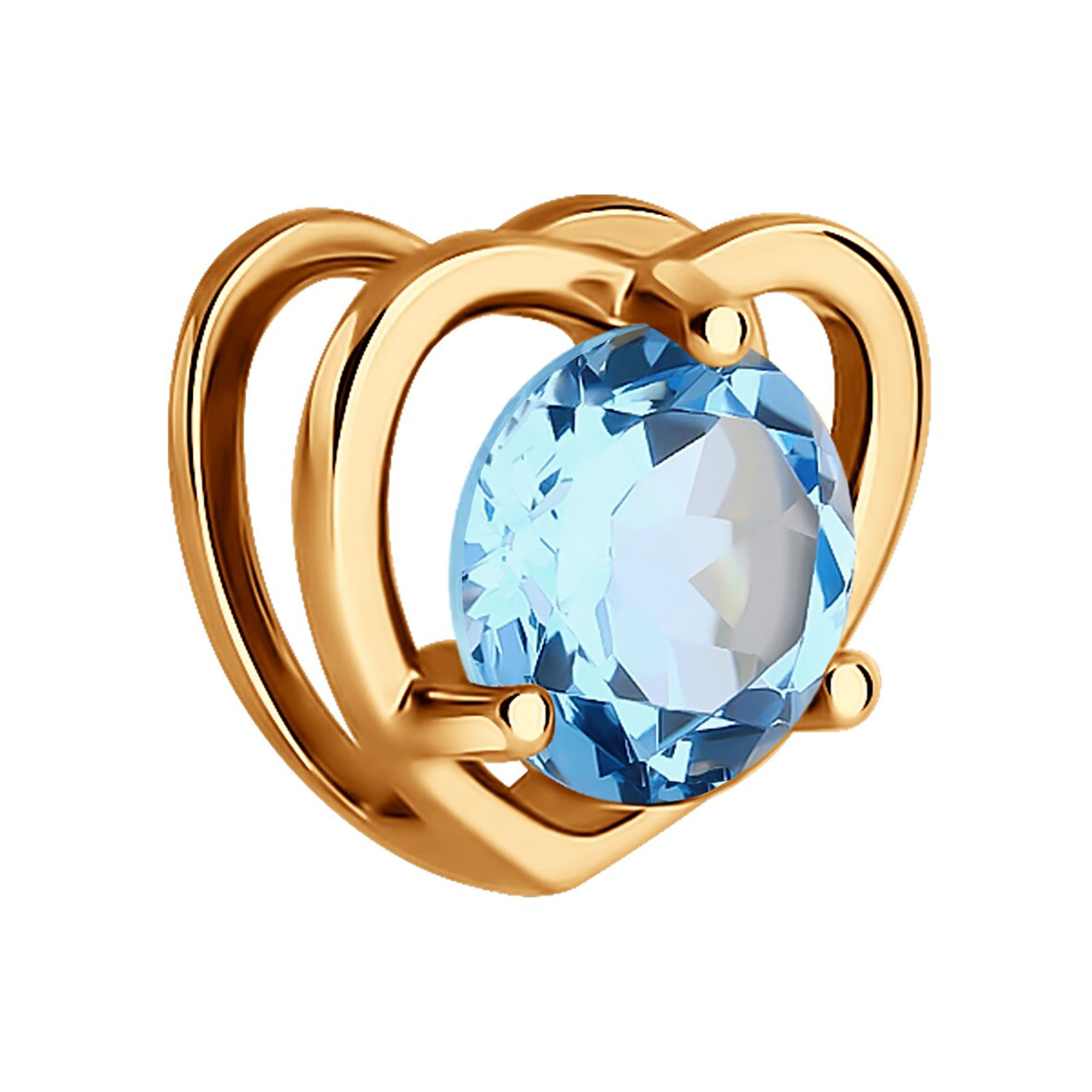 Кулон из золота 585 пробы с топазом SOKOLOV 732881 Золото 585 пр.