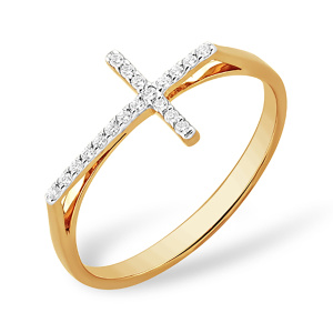 Кольцо из золота 585 пробы с фианитом EFREMOV К1326647