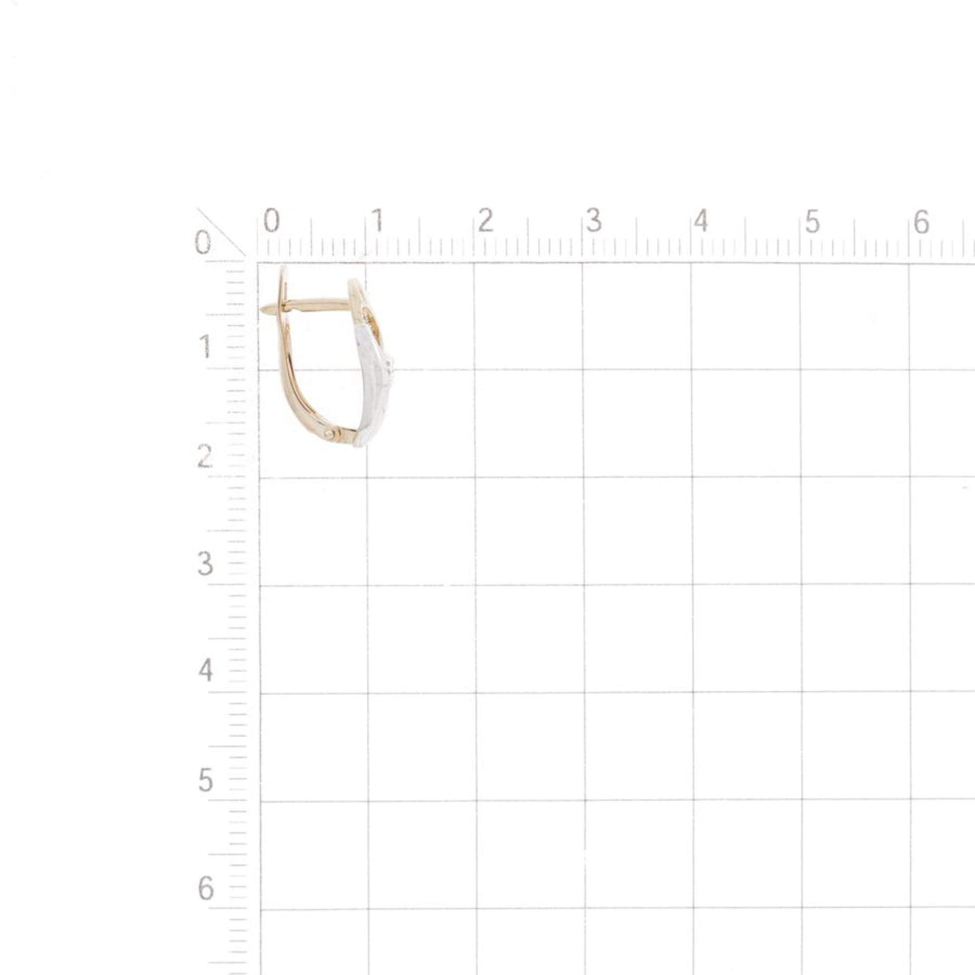 Серьги из золота 585 пробы с фианитом KARATOV Т142028781 Золото 585 пр.