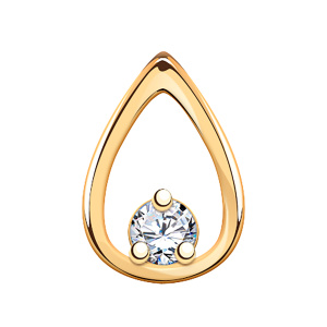 Кулон из золота 585 пробы с фианитом ATOLL 50114