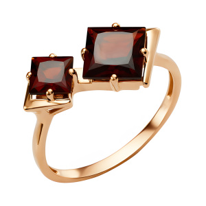 Кольцо из золота 585 пробы с гранатом DINASTIA 005311-1480