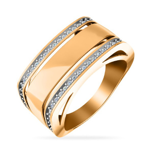 Кольцо из золота 585 пробы с фианитом SANIS 08-116815