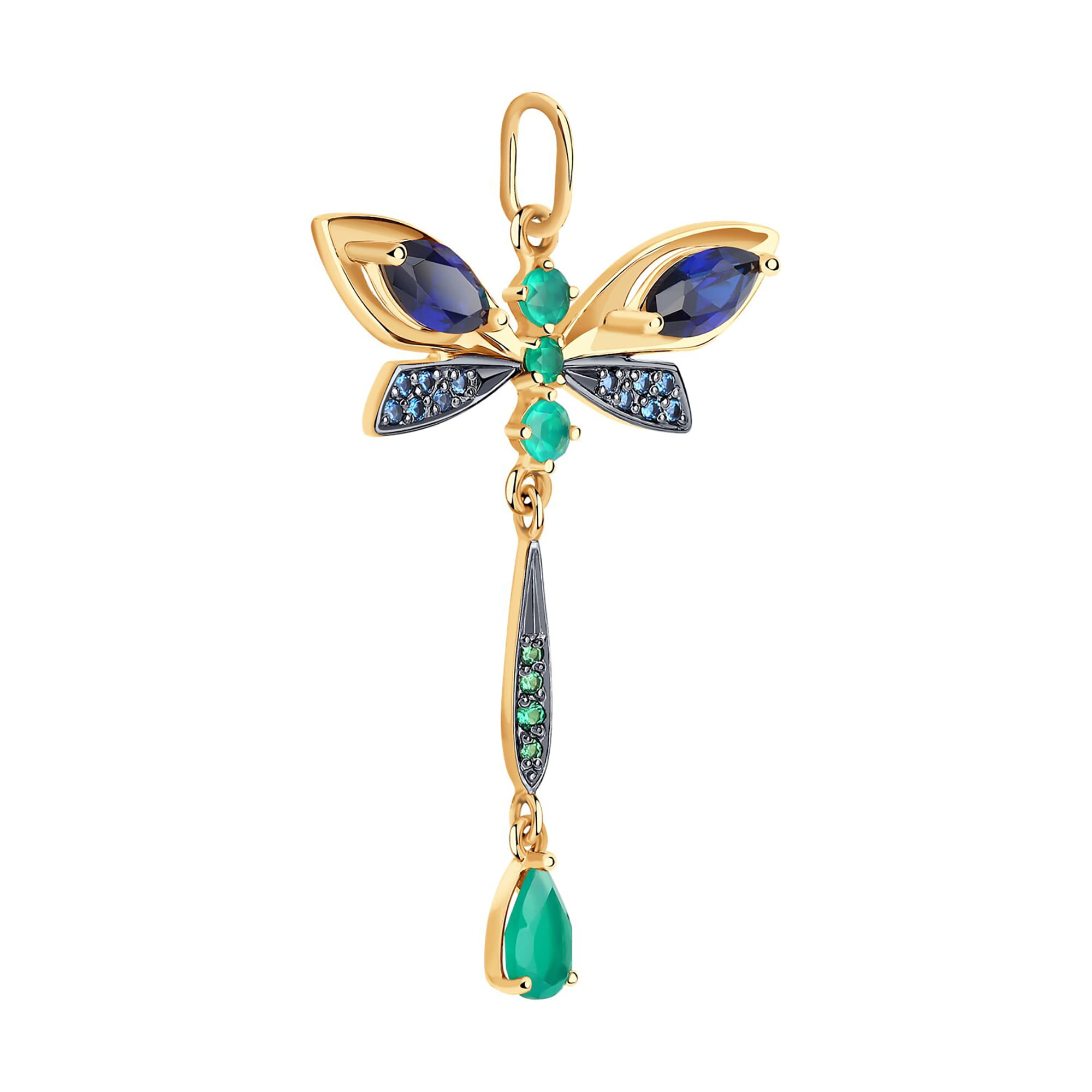 Кулон из золота 585 пробы с агатом SOKOLOV 731948 Золото 585 пр.